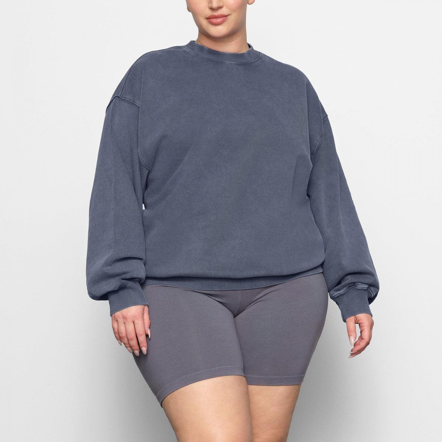 UNISEX BOYFRIEND FLEECE  CREW NECK PULLOVER