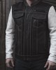 Men's Cafe Style Leather Jacket 