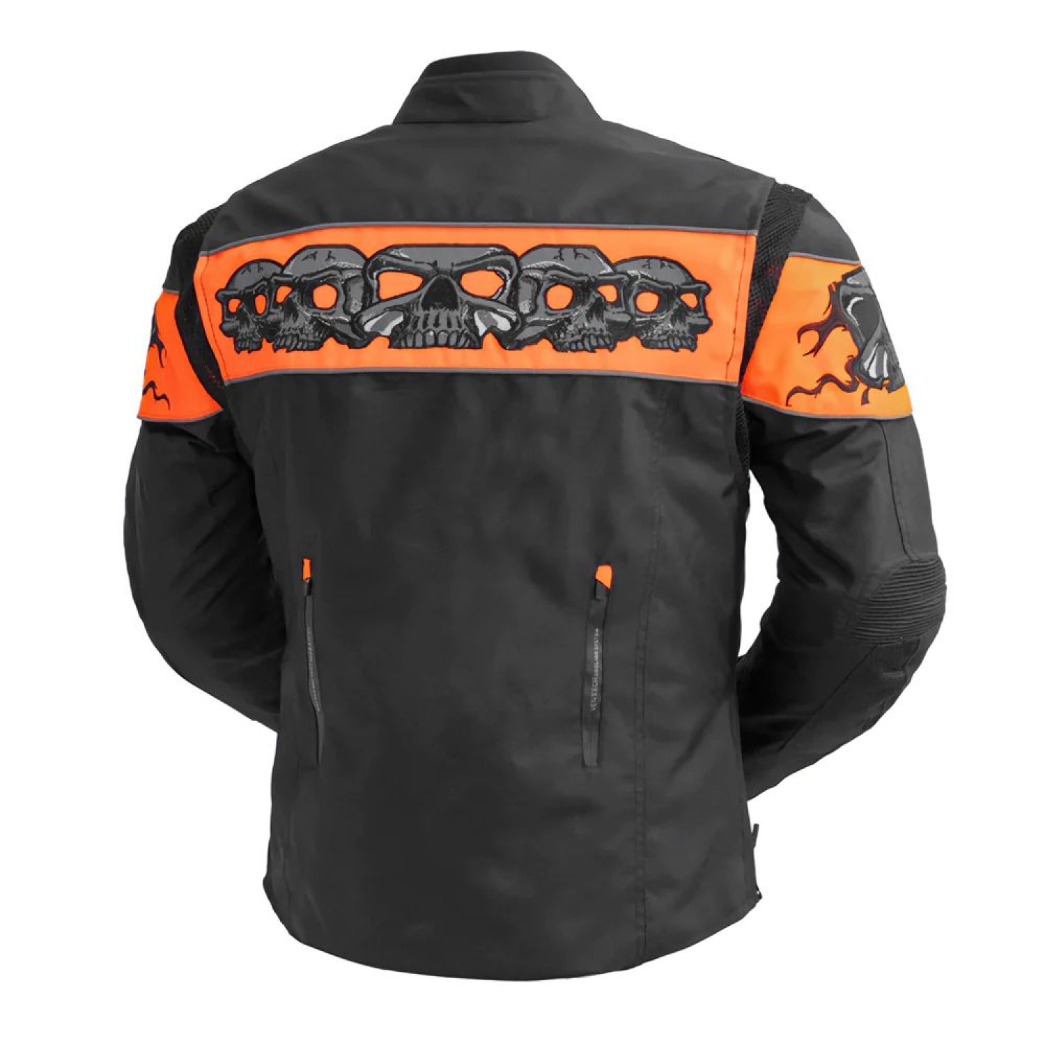  Skulls Men's Motorcycle Leather Jacket 