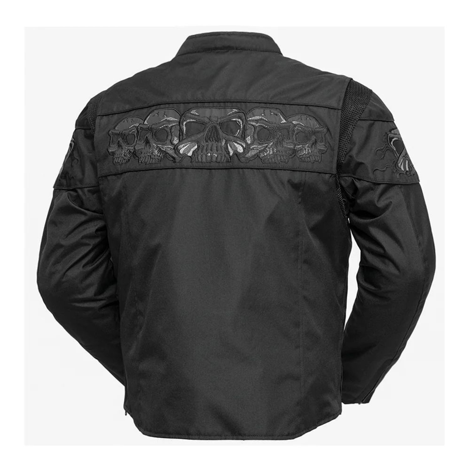  Skulls Men's Motorcycle Leather Jacket 