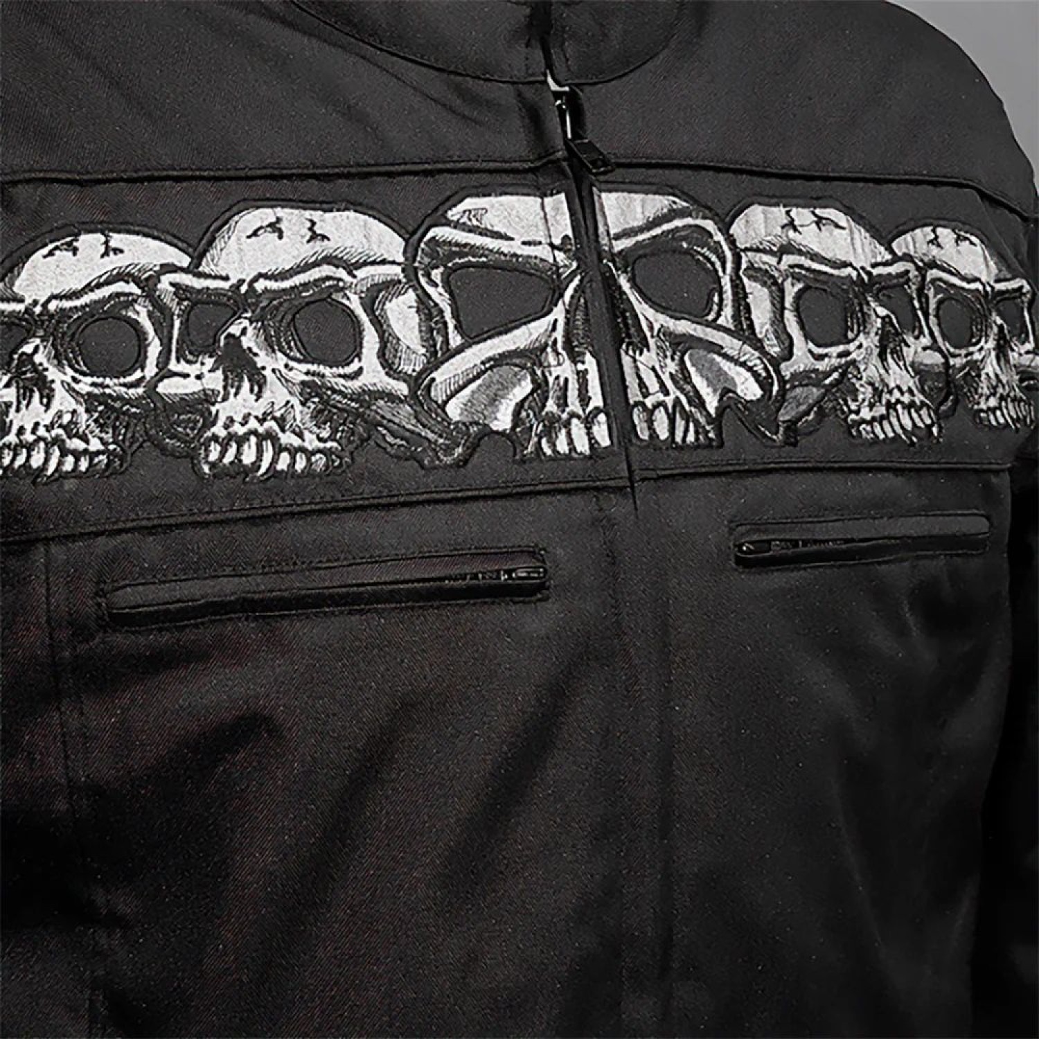  Skulls Men's Motorcycle Leather Jacket 