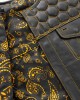 Men's Club Style Leather Vest - Gold