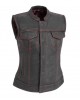 Women's Motorcycle Leather Vest 