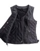 Women's PURPLE STICHED Motorcycle Leather Vest