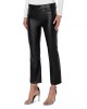 Leather Straight Ankle Pants