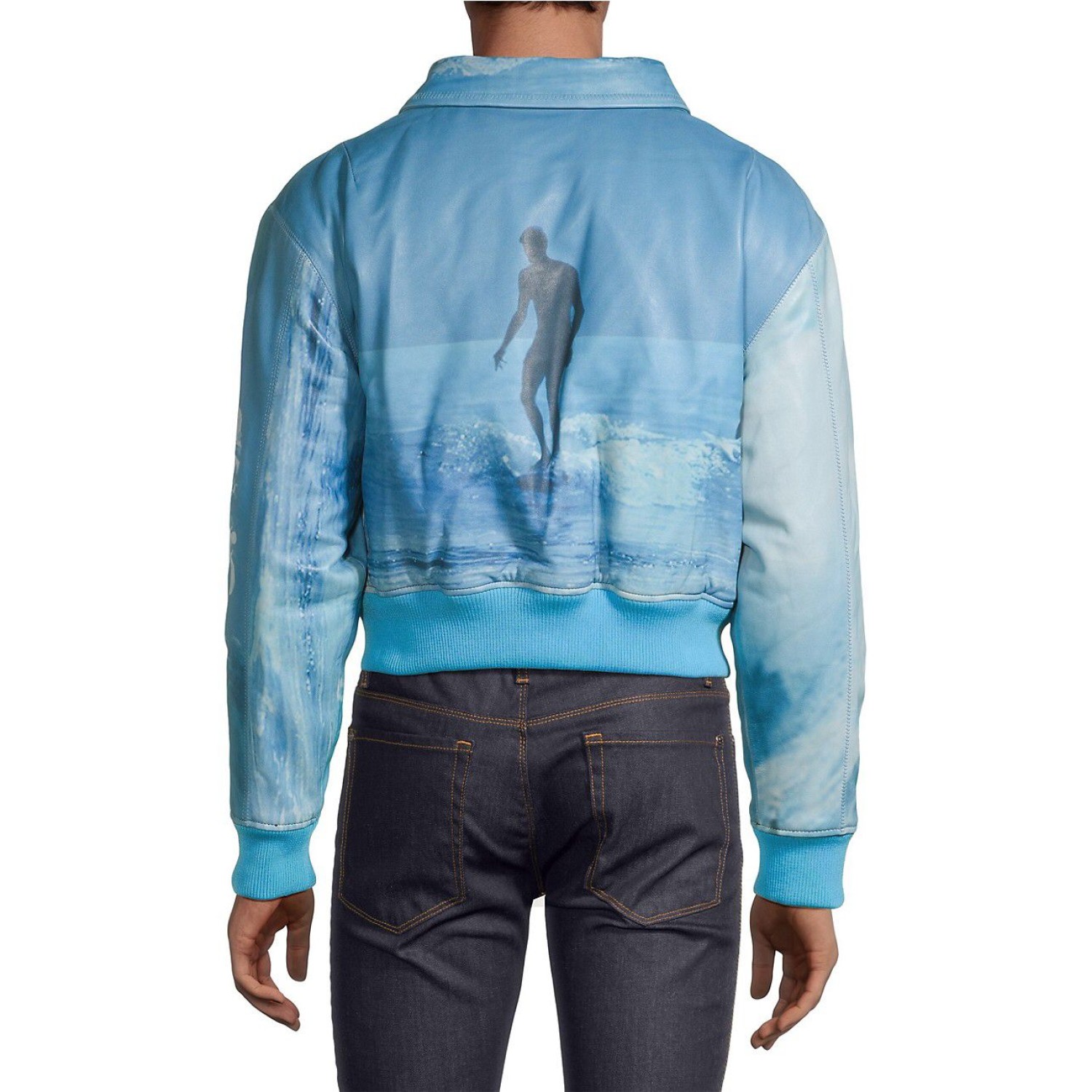 vogue internationals premium Leather Bomber Jacket