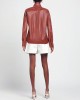 brown color shirt in leather